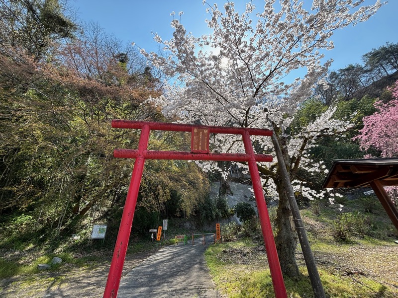 棚下不動滝の入り口にある鳥居